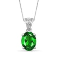 thumbnail image 1 of JewelersClub Silver Necklaces for Women –Silver Necklace for Women .925 Sterling Silver – Chrome Diopside Necklace Centerpiece, White Diamond Accents – Hypoallergenic Pendant, 1 of 4