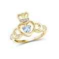 thumbnail image 1 of JewelersClub Sky Blue Topaz Ring Birthstone Jewelry – 0.33 Carat Sky Blue Topaz 14K Gold Plated Silver Ring Jewelry – Gemstone Rings with Hypoallergenic 14K Gold Plated Silver Band, 1 of 4