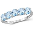 thumbnail image 1 of JewelersClub Sky Blue Topaz Ring Birthstone Jewelry – 1.50 Carat Sky Blue Topaz 0.925 Sterling Silver Ring Jewelry – Gemstone Rings with Hypoallergenic 0.925 Sterling Silver Band, 1 of 4