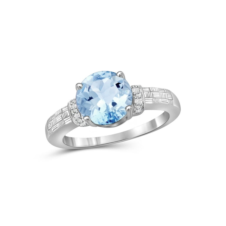 JewelersClub Sky Blue Topaz Ring Birthstone Jewelry – Carat