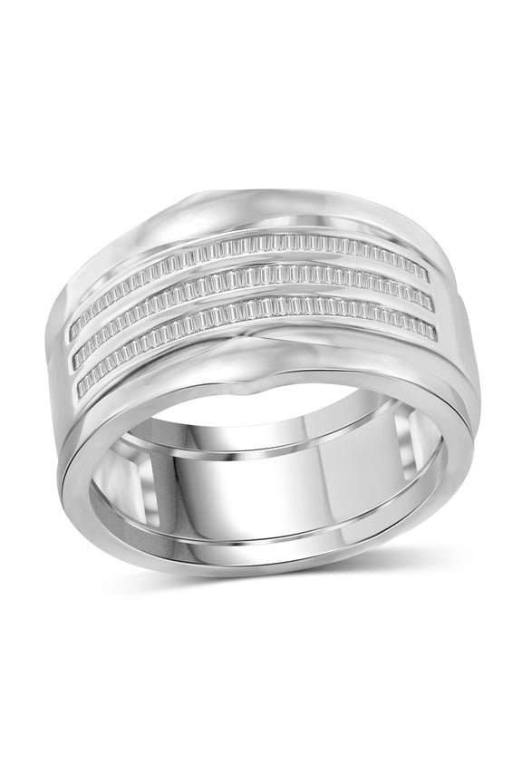 Stackable Diamond Rings for Women – 1/2 Carat White Diamond Ring Jewelry– 0.925 Sterling Silver Stackable Bands for Women –– Stackable Ring Set by JewelersClub