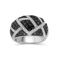 thumbnail image 1 of JewelersClub Sterling Silver 1 Carat Black & White Diamond Ring for Women | Diamonds for Everyday Womens Wear, 1 of 6