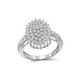 thumbnail image 1 of JewelersClub Sterling Silver 1 Carat White Diamond Cluster Ring for Women | Diamonds for Everyday Womens Wear, 1 of 4