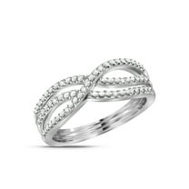 JewelersClub Sterling Silver Accent White diamond Open Ring for Women | Diamonds for Everyday Womens Wear