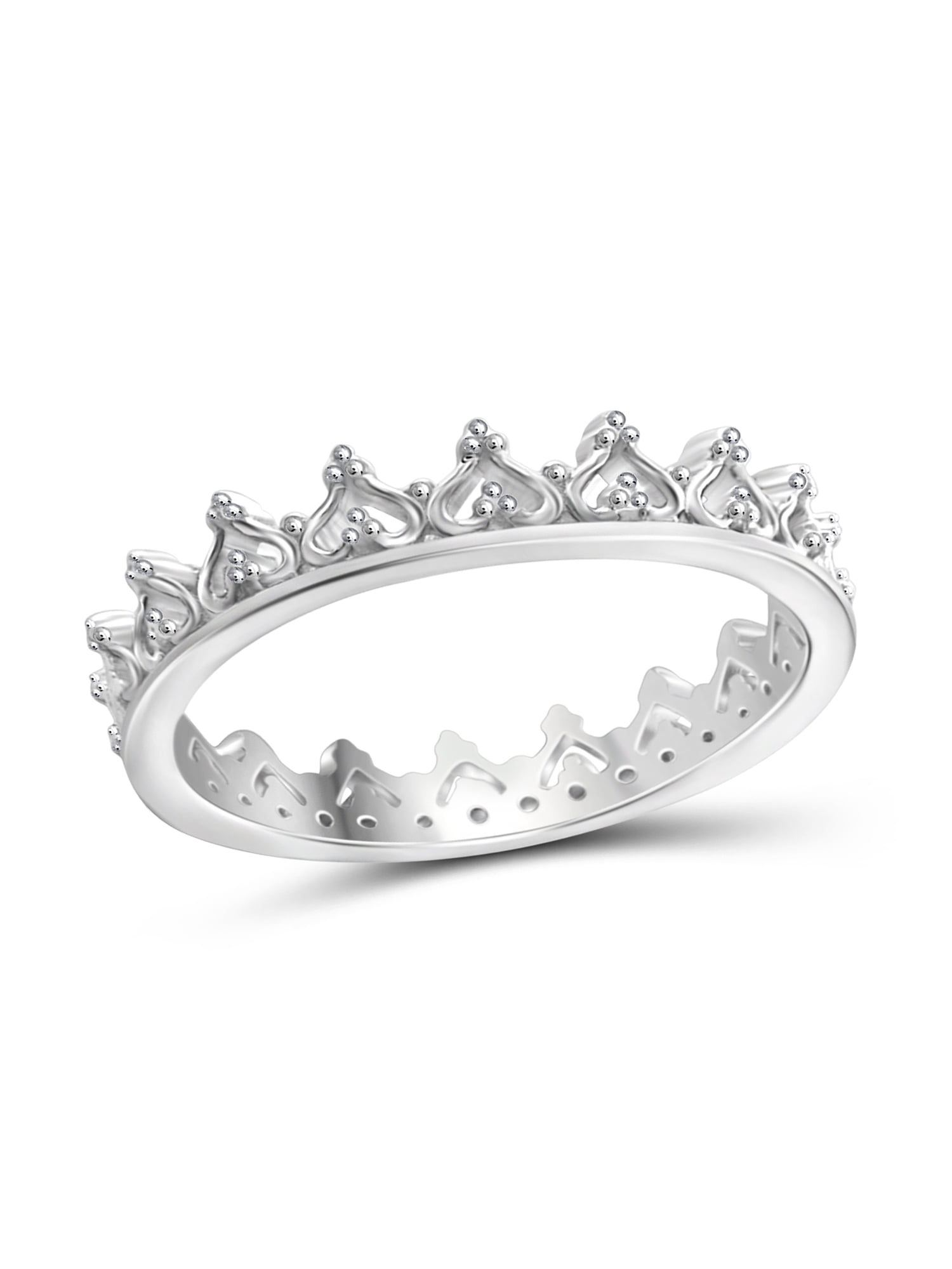 Amazon.com: Tenfit 925 Silver Princess Crown Ring with CZ Inlaid Fashion  Jewelry Engagement Wedding Ring for Women,Size 5 : Clothing, Shoes & Jewelry