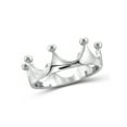 thumbnail image 1 of JewelersClub Sterling Silver Crown Ring for Women | Dainty Sterling Silver Promise Ring For Women | Silver Crown Ring For Women, 1 of 4