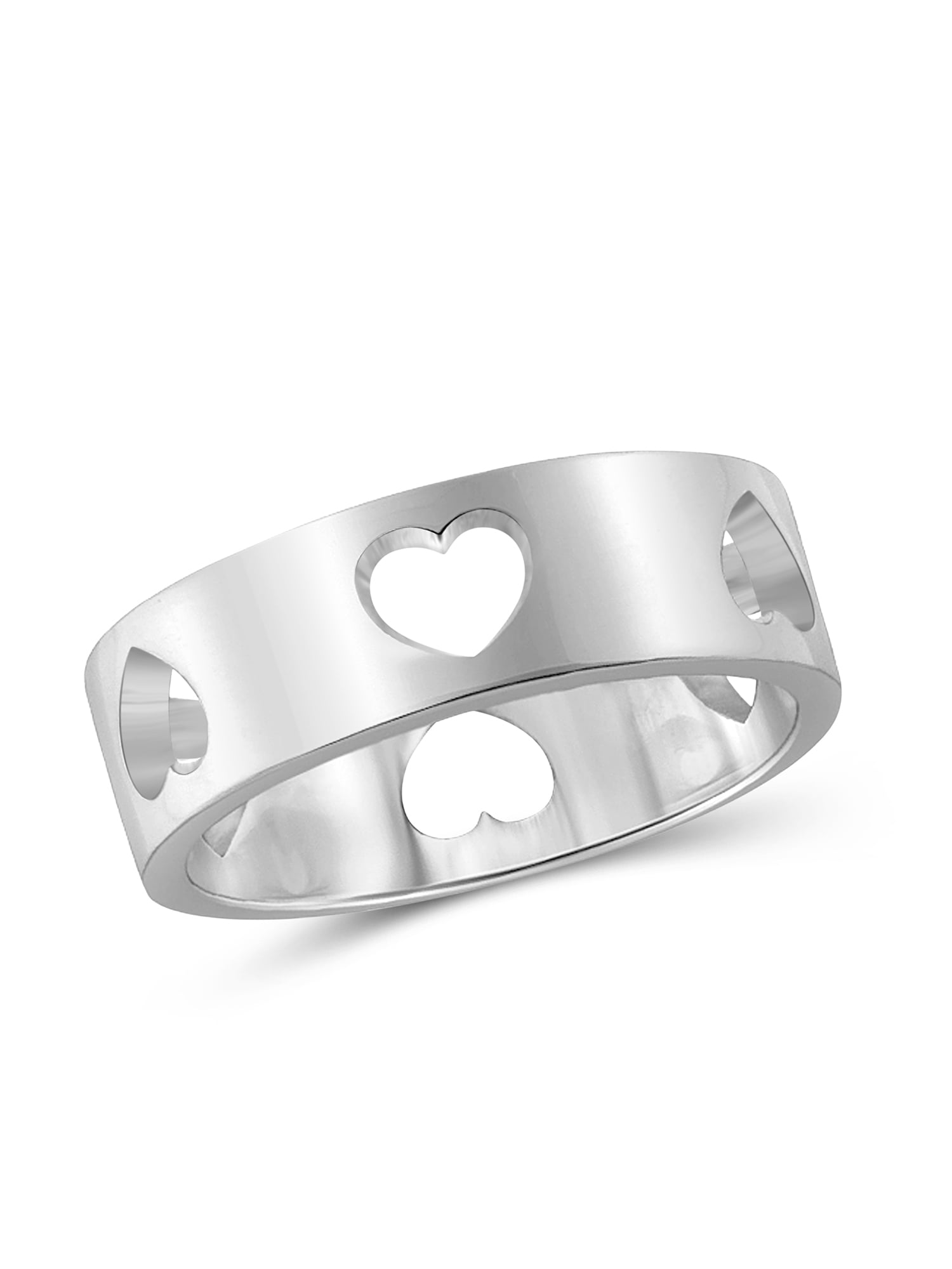 JewelersClub Sterling Silver Heart Ring for Women | Dainty Sterling Silver Promise Ring For Women | Silver Heart Ring For Women