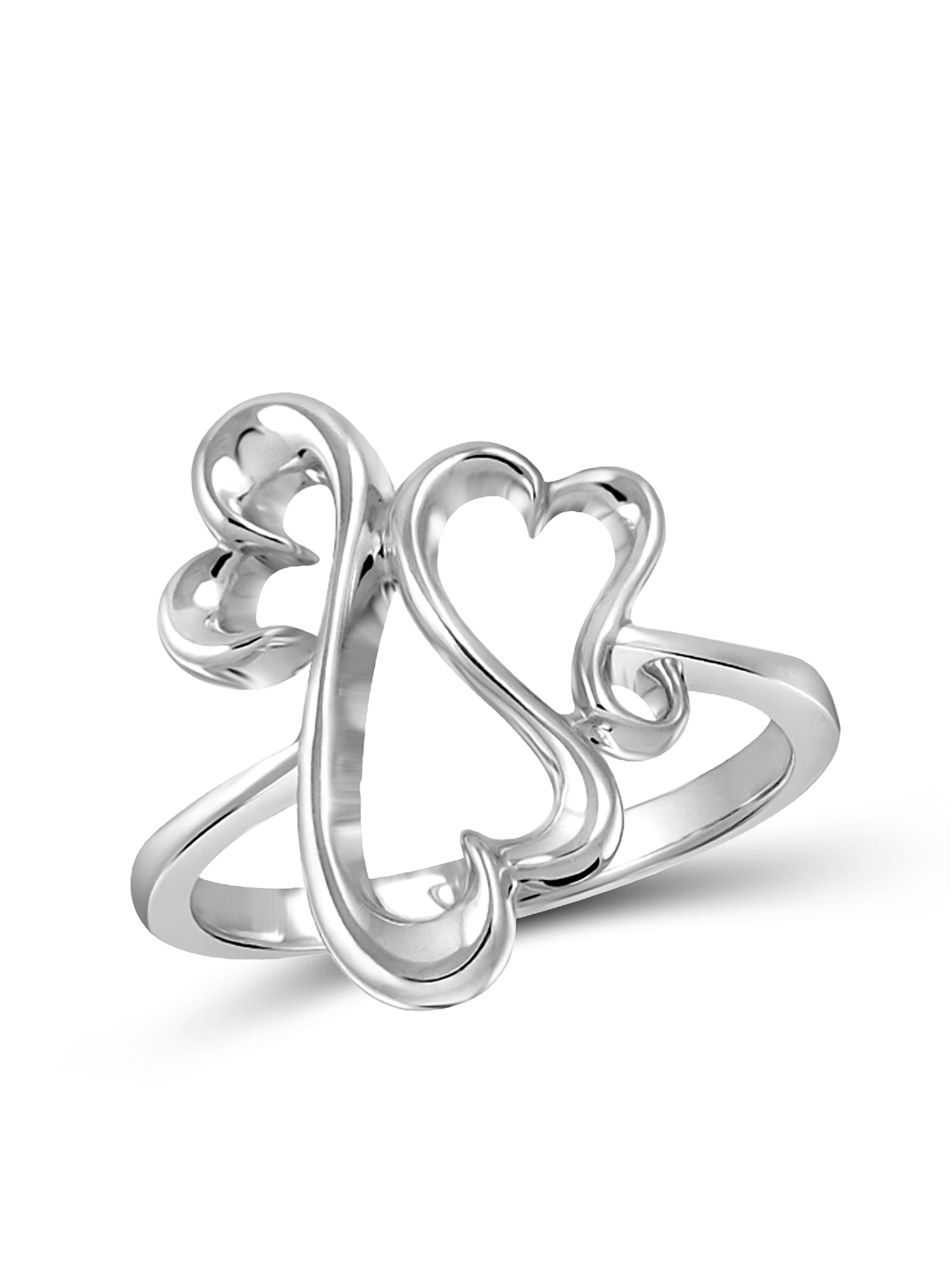 JewelersClub Sterling Silver Heart Ring for Women | Dainty Sterling Silver Promise Ring For Women | Silver Heart Ring For Women