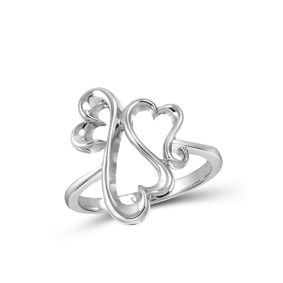 JewelersClub Sterling Silver Heart Ring for Women | Dainty Sterling Silver Promise Ring For Women | Silver Heart Ring For Women