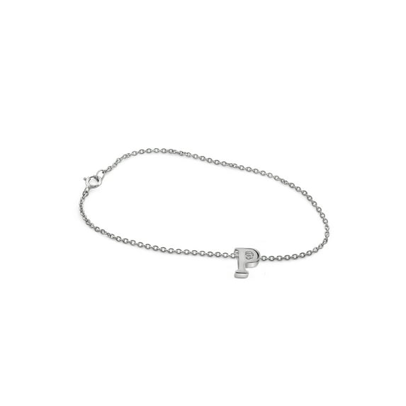 JewelersClub Sterling Silver Initial Charm Bracelet
