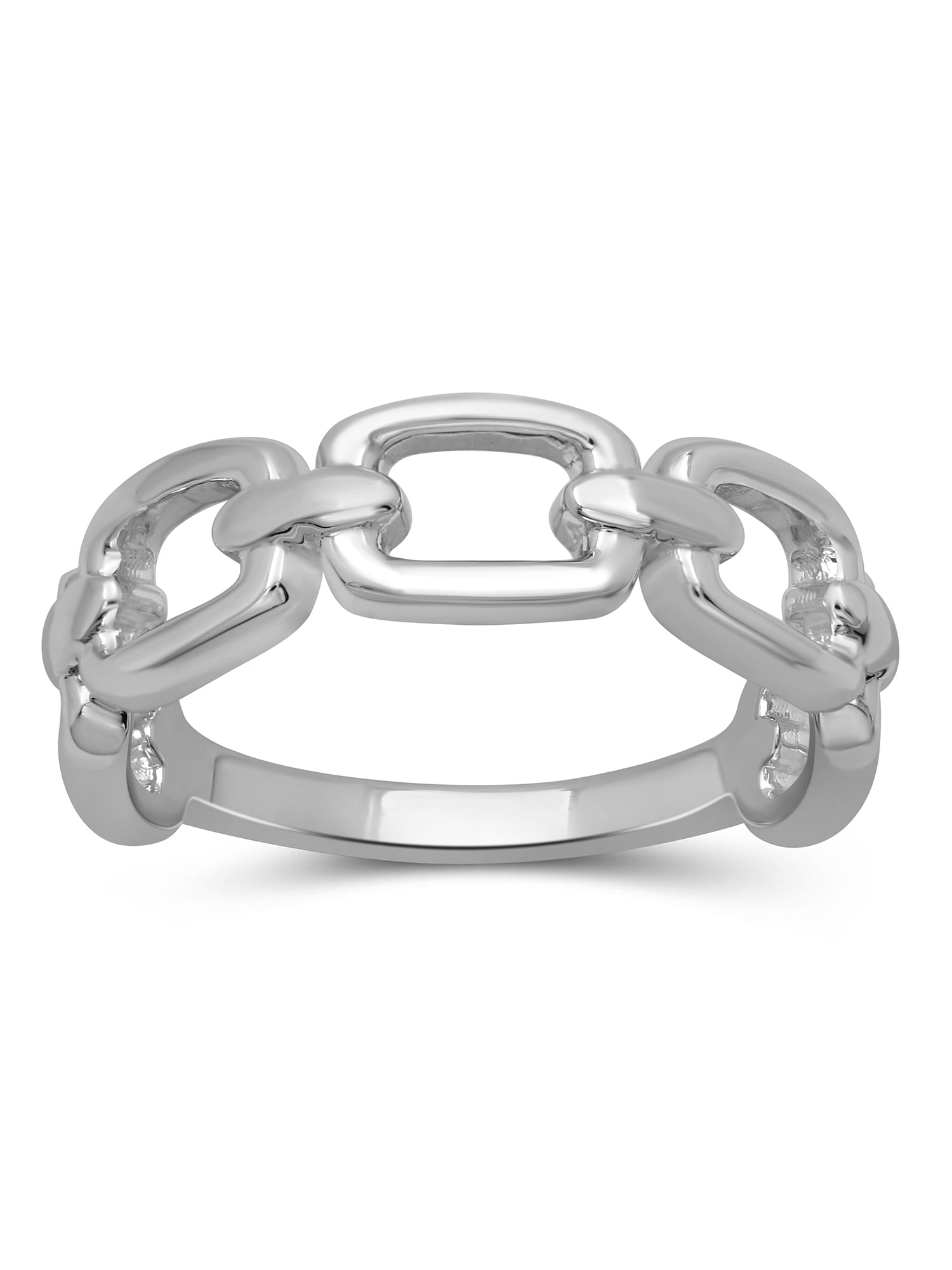 JewelersClub Sterling Silver Link Friendship Ring for Women | Dainty Sterling Silver Promise Ring For Women | Silver Hand-Crafted Link Ring For Women