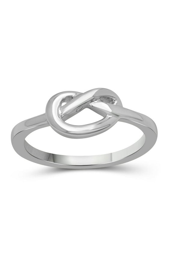 Sterling Silver Love Knot Friendship Ring for Women | Dainty Sterling Silver Promise Ring For Women | Silver Celtic Knot Ring For Women