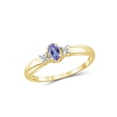 thumbnail image 1 of JewelersClub Tanzanite Ring Birthstone Jewelry – 0.25 Carat Tanzanite 14K Gold Plated Silver Ring Jewelry with White Diamond Accent – Gemstone Rings with Hypoallergenic 14K Gold Plated Silver Band, 1 of 4