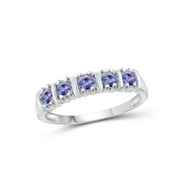 Sterling Silver Rhodium Tanzanite Ring (Size 6) Made In