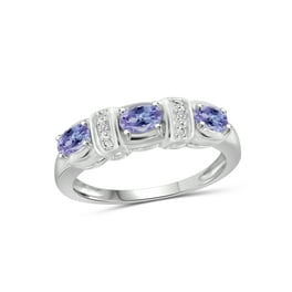 1/2 Carat Tanzanite 14kt Gold over Sterling Silver 5-Stone