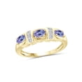 thumbnail image 1 of JewelersClub Tanzanite Ring Birthstone Jewelry – 0.70 Carat Tanzanite 14K Gold Plated Silver Ring Jewelry with White Diamond Accent – Gemstone Rings with Hypoallergenic 14K Gold Plated Silver Band, 1 of 4
