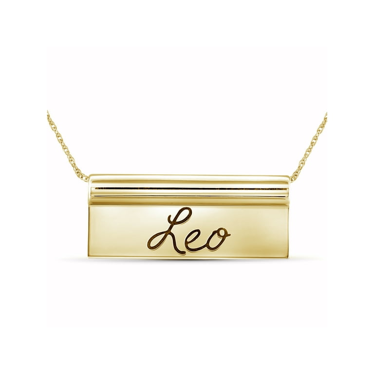 JewelersClub What's Your Sign? 14K Gold Over Silver Leo Engraved