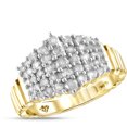 thumbnail image 1 of JewelersClub White Diamond 1 Carat Ring with 14K Gold over Silver for Women & Girls, 1 of 1