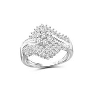 JewelersClub White Diamond 1 Carat Ring with Sterling Silver for Women & Girls