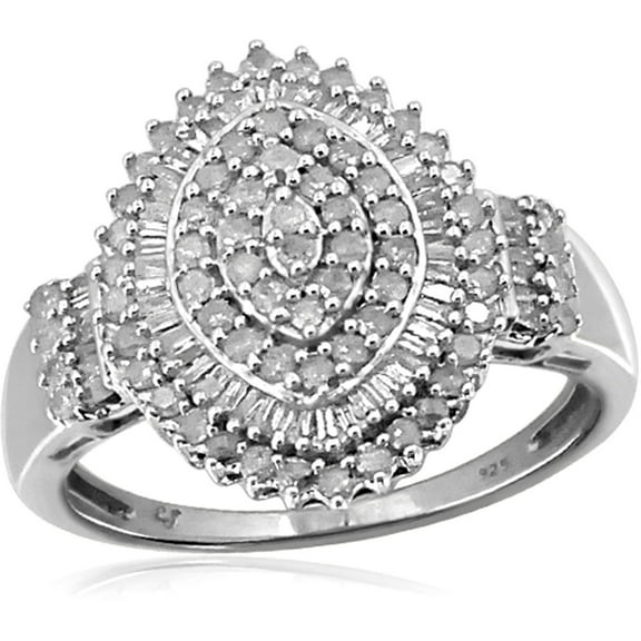 JewelersClub Chic White Diamond Ring 1.00 ct. t.w. in Sterling Silver