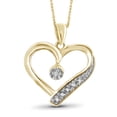 thumbnail image 1 of JewelersClub White Diamond Accent 14K Gold Over Silver Heart Pendant, 18", 1 of 4