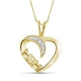 thumbnail image 1 of JewelersClub White Diamond Accent 14K Gold over Silver Heart Pendant, 18", 1 of 4