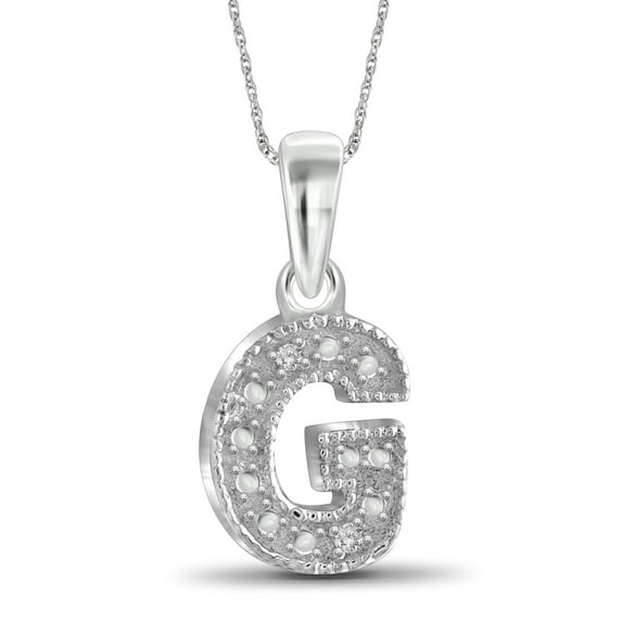 JewelersClub White Diamond Accent Sterling Silver A TO Z Initial Pendant, 18"