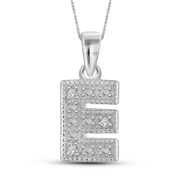 JewelersClub White Diamond Accent Sterling Silver A TO Z Initial Pendant, 18"