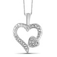 thumbnail image 1 of JewelersClub White Diamond Accent Sterling Silver Heart Pendant, 18", 1 of 3