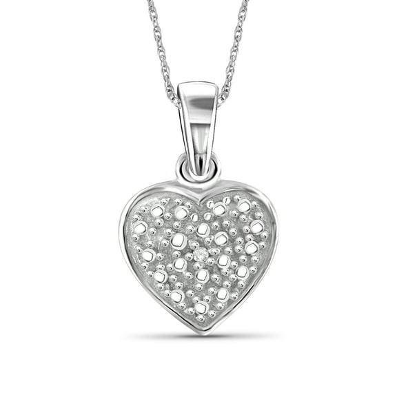 JewelersClub White Diamond Accent Sterling Silver Heart Pendant, 18"