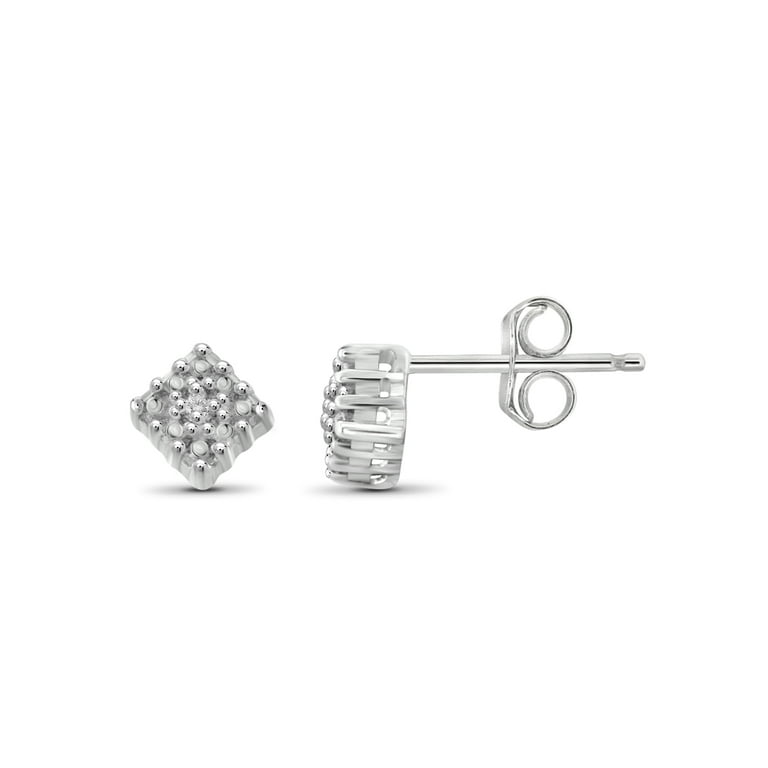 JewelersClub White Diamond Earrings for Women Sterling Silver