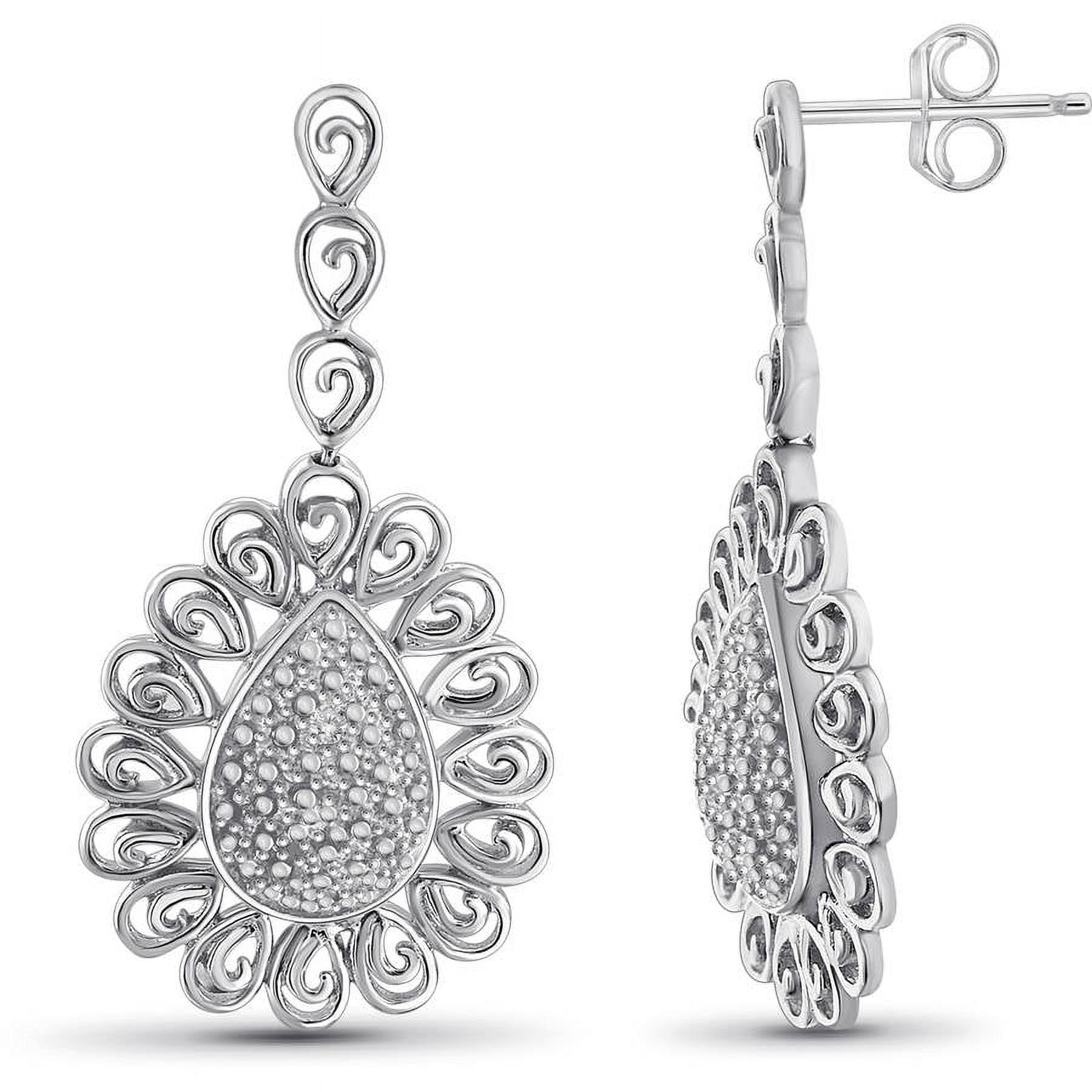 【関税込み】Stairway Earrings in Diamonds/Silver JewelersClub-White-Diamond-