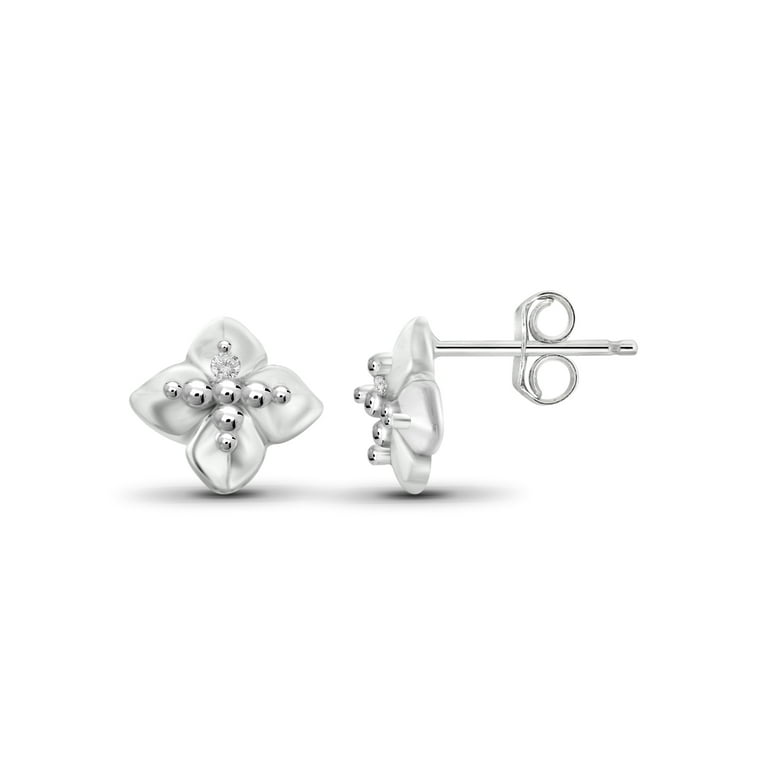 Jewelersclub White Diamond Accent Sterling Silver Stud Earrings Women s Size One size Grey Type