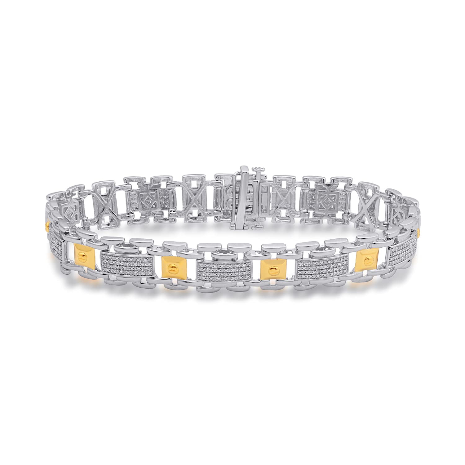 Jewelili Diamond Bracelet in Sterling Silver Jewelry