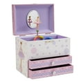 thumbnail image 1 of Jewelkeeper Jewelry Box - Jewelry Box for Girls with Ballerina and Music Box - Dual Drawers and Spacious Storage - Swan Lake Tune - White and Purple Keepsake Box - 6 x 6.75 x 5.25 Inches, 1 of 7