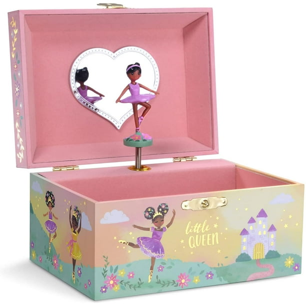 Jewelkeeper Girl's Musical Jewelry Box, Black Ballerina, Queen Design