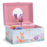 Jewelkeeper Girl's Musical Jewelry Storage Box with Spinning Owls, Woodland Design, Twinkle Twinkle Little Star Tune NEW