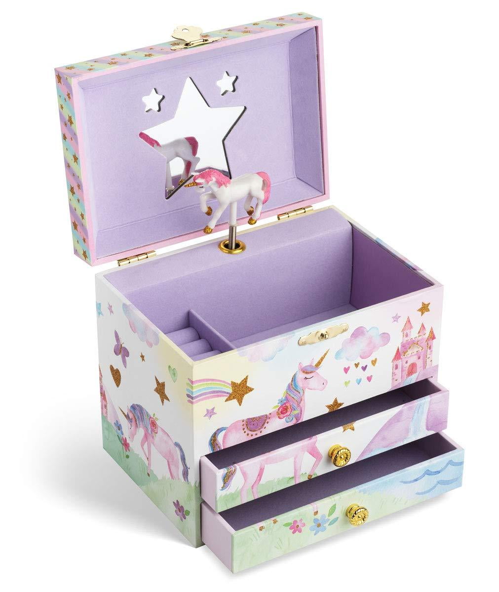 Jewelkeeper Unicorn Music Box & Little Girls Jewelry Set - 3