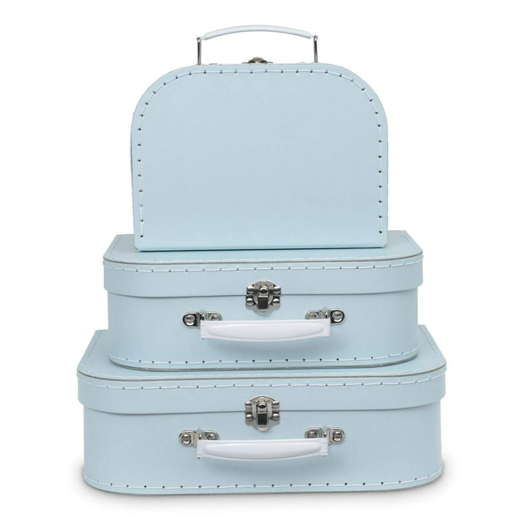 Jewelkeeper Paperboard Suitcases, Set of 3 Nesting Storage Gift