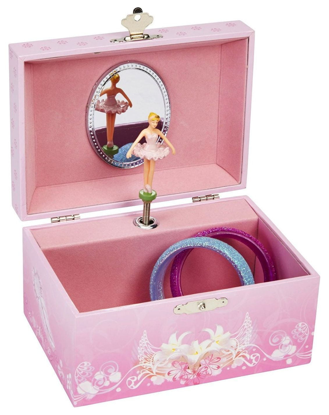 Jewelkeeper Girl's Pink Musical Jewelry Box with Spinning