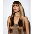 thumbnail image 1 of Jewell Blush Wig Color Toasted Almond - Sepia Wigs 30" Long Straight Layered Synthetic Fiber Full Bangs Fantasy Sexy Costume Light Brown Bundle MaxWigs Hairloss Booklet, 1 of 4