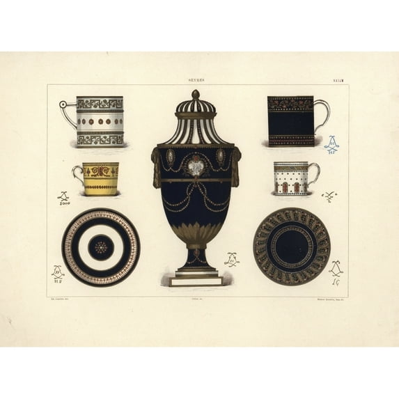 Jewelled Sevres Porcelain Poster Print By ® Florilegius Mary Evans (24 X 18)