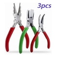 thumbnail image 1 of Jewellery Craft Pliers Set Nylon Flat Nose Pliers Mini Jewelry Pliers Jewelry DIY Pliers Six Section Handmade Wire Wrap Modeling Pliers(3pcs), 1 of 5