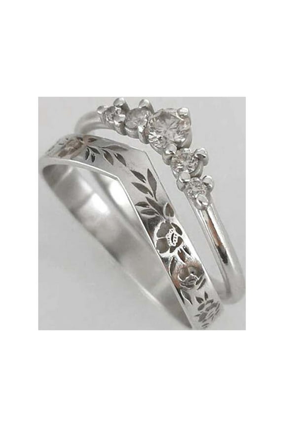 Jewellery Oval Wedding Set Engagement Rings for Women AAAAA Cubic Zirconia 925 Sterling Silver Ring Enhancer Bridal Set