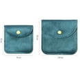 thumbnail image 1 of Jewellery Pouch Snap Button Soft Velvet Bag Envelope Jewelry Packaging Bag Wedding Gift Bracelet Necklace Earrings Rings Storage Cyan-8x8cm, 1 of 5