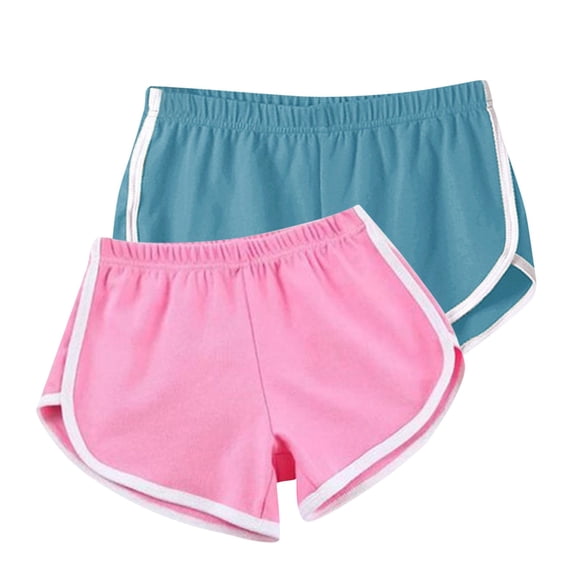 Jewelreauty 2 Pack Athletic Shorts Womens Elastic Waist Running Workout Active Dolphin Shorts 2025