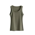 thumbnail image 1 of Jewelreauty Camisole Workout Yoga Tank Tops for Women Casual Sleeveless Loungewear Pajama Basic Shirts (L, Green), 1 of 5