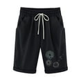 thumbnail image 1 of Jewelreauty High Waisted Shorts Women Casual Drawstring Elastic Waist Summer Floral Print Shorts, 1 of 3