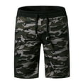 thumbnail image 1 of Jewelreauty Mens Summer Hawaiian Shorts Casual Print Drawstring Cozy Beach Pants Quick Dry Lightweight Shorts (XL, Army Green), 1 of 3