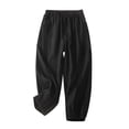 thumbnail image 1 of Jewelreauty Wide Leg Pants for Women Plus Size Casual Drawstring Cotton Linen Pockets Pants Trousers 2025, 1 of 9